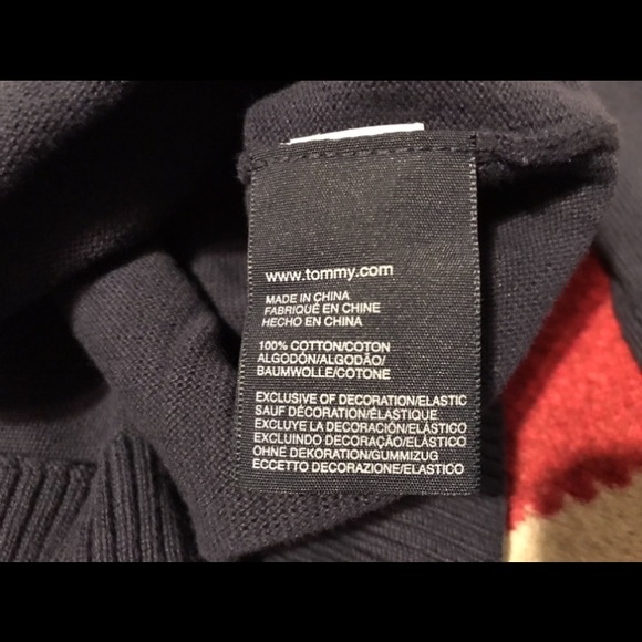 NWOT Vintage Tommy Hilfiger Navy Crew sweater L sportsman sail pwing Golf Rlx 1 - Picture 6 of 10